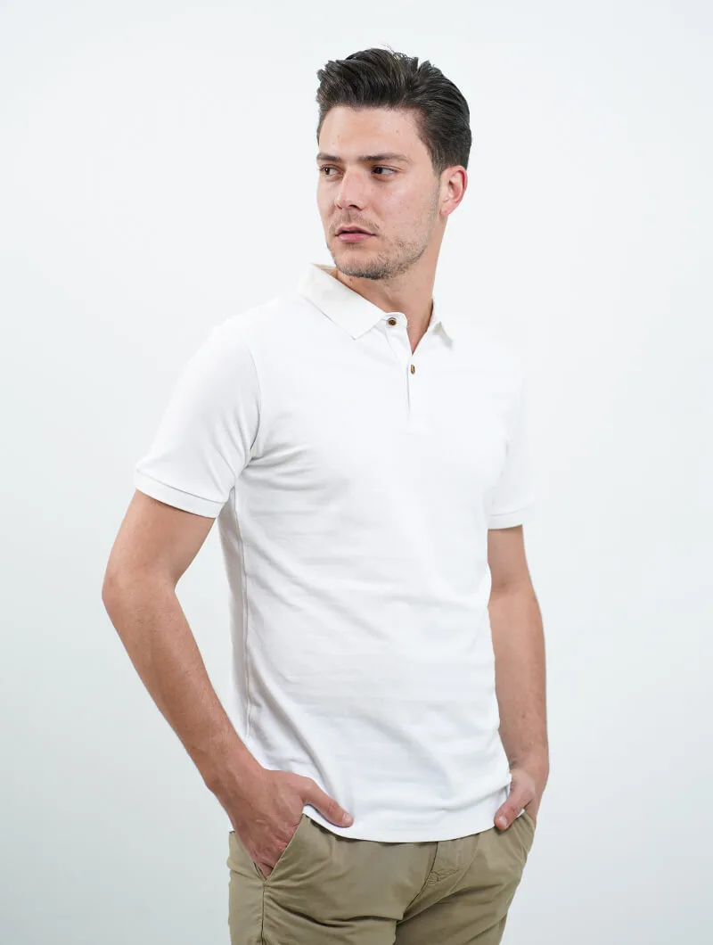 Polo en piqué de coton